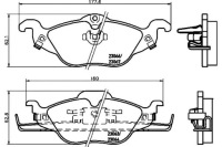 Купити Hella набір - комплект гальмівних колодок гальмівних 1605000, фото thumb