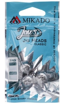3x MIKADO GŁÓWKA Jaws Classic Jig 10 G HAK BKK 6/0