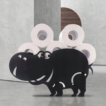 Держатель для туалетной бумаги Black Hippo - забавная встреча