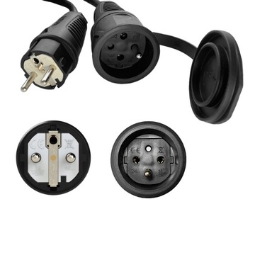 Przedłużacz polwinitowy H05VV-F 3x1,5 OWY PVC 3m