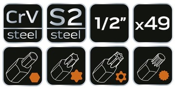 фото thumb №14, Набір bitów torx, 49 szt. 08-713 neo інструменти