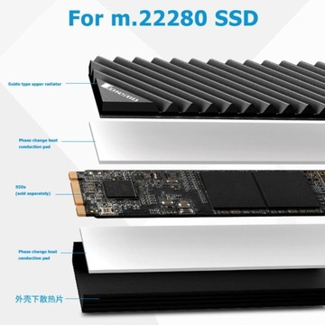 Охлаждающий радиатор Jonsbo M.2 NVMe SSD — красный