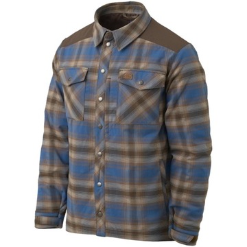 Мужская рубашка в клетку утепленная куртка WINTER WARDEN HELIKON Blue 3XL