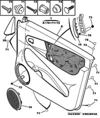 фото thumb №5, Молдинг трикутник двері задня xsara picasso 9015t2 oe!