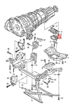 фото thumb №8, Кріплення коробки коробки передач porsche audi b8 a4 a5 s4 s5 q5 оригінальний