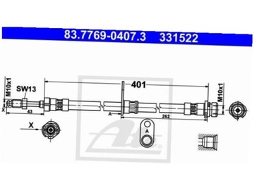 фото thumb №2, Шланг лівий зад ford transit connect 1.0-1.6 13-