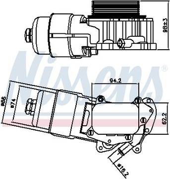 фото thumb №2, Nissens радиаторов масла citroen berlingo 08-