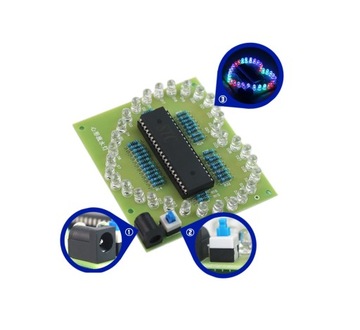 Mega Heart 32 светодиода RGB Multicolor + набор для самостоятельного изготовления корпуса