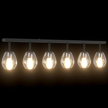 фото thumb №10, Фара sufitowy чорний 110.5 x 13 x 26 cm скло i метал