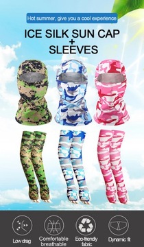 Outdoor Sun Protection Cycling Set Balaclava And Fingerless Sleeves