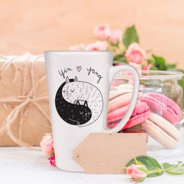 Kubek LATTE na PREZENT na WALENETYNKI dla NIEJ DZIEŃ KOBIET YIN & YANG