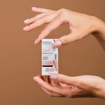 Semilac Odżywka do paznokci RECOVERY NUDE 5w1 beżowa nail power + PILNIK