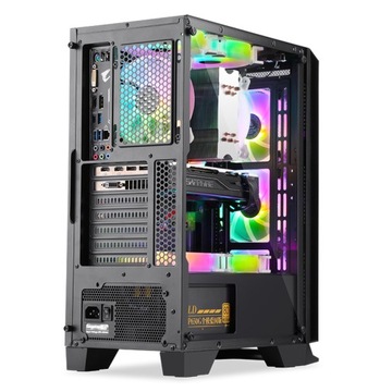 КОРПУС ATX USB 3.0 ПОЛНОСТЬЮ СЕТЧАТЫЙ СТЕКЛЯННЫЙ ПОДВАЛ + 1 ВЕНТИЛЯТОР RGB