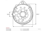 фото thumb №4, Кронштейн, фланець привідний генератора as-pl arc9075s