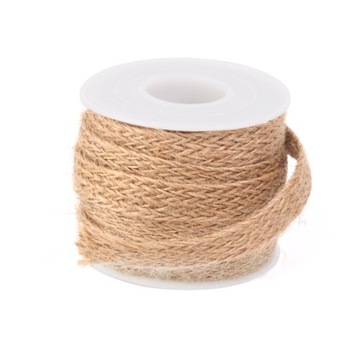Roll of 5M Hessian Burlap Ribbon Rope Rustic Jute Wedding DIY raft C