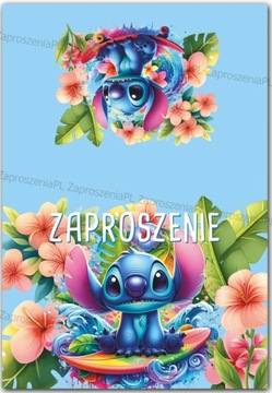 Zaproszenia na Urodziny dla Dzieci Urodzinowe LILO I STICH z Kopertą