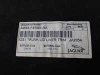 фото thumb №9, Jaguar xj x351 боковина оббивка кришки багажника