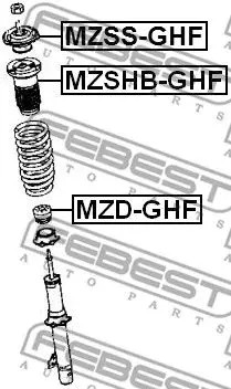 фото thumb №3, Отбойник резиновый рессора mzd-ghf febest