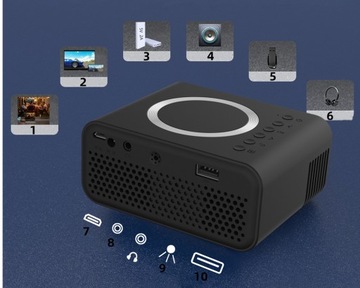 USB LED HD ПОЛНЫЙ МИНИ ПОРТАТИВНЫЙ ПРОЕКТОР