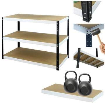 Металлический гаражный стеллаж HELIOS 106x180x30см 3Px275kg PL