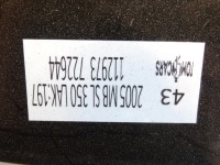Купити Накладка накладка порога  поріг ліва mercedes sl r230 a2306980154 lak 197, фото thumb