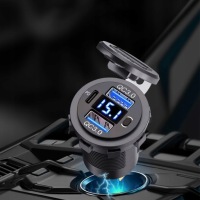 Роз'єм автомобільні usb 2 qc 3.0 pd wolotmierz 12v 24v ip65 вимикач 66w Ціна, фото thumb