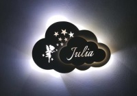 Ночной светильник-облако имени ребенка LED COLORS CLOUD FAIRY на батарейках