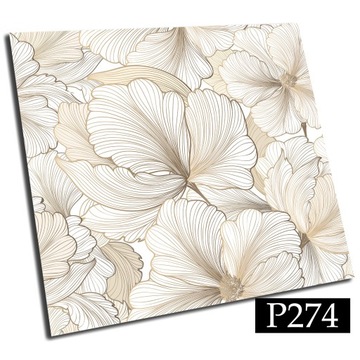 Kafelki PCV samoprzylepne 20cm Kwiaty Złote