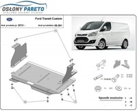 фото thumb №8, Набор стальных защита шасси ford transit custom 2013-2019