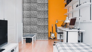 Потолочные кессоны, 3D стеновые панели, АМЕТИСТ СЕРЫЙ