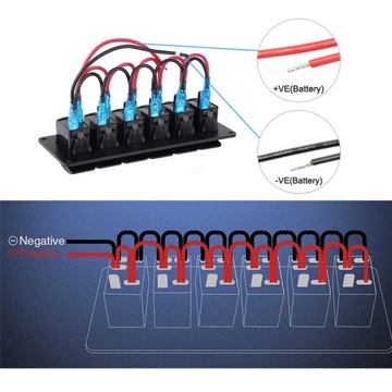 ROZDZIELNIA JACHTOWA 6X BLUE 12-24V - 06000
