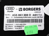 фото thumb №8, Audi a6 s6 c7 4g0 10-18 рестайлінг лімузин sedan боковина оббивка багажник праві