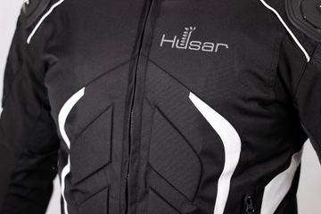 HUSAR RAPID GP WHITE мужская текстильная мотокуртка с горбинкой