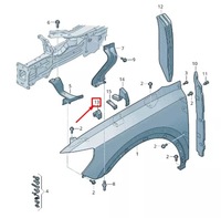фото thumb №1, Audi q3 f3 передняя часть правый upper fender damping 83a864760a