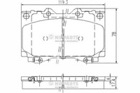 фото thumb №1, Nipparts гальмівні колодки гальмівні lexus lx 470 uzj100