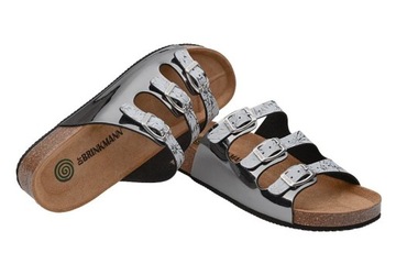 Klapki Dr BRINKMANN 701289 r.41 Srebrne Naturform