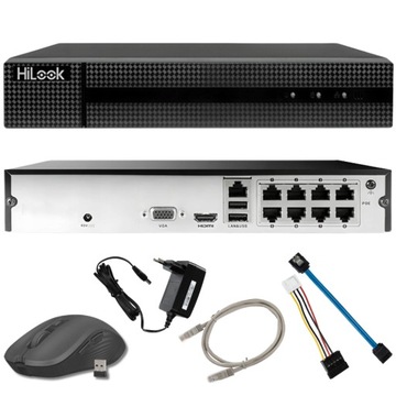 Комплект мониторинга Hikvision IP PoE 4Mpx для 5 камер НАРУЖНЫЙ без кабеля