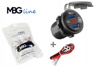 фото thumb №9, Зарядное устройство motocyklowa 2x usb qc3.0 woltomierz cd3