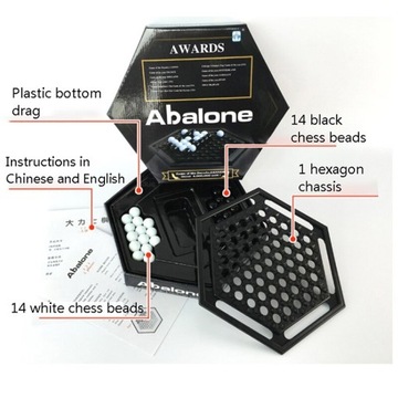Портативный набор настольных игр в белом стиле Abalone