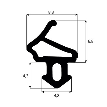 ALUPLAST S-1172 Уплотнитель оконный ПВХ - 25 м