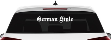 Naklejka GERMAN STYLE na auto przednią tylnią szybę *Kolory *65cm