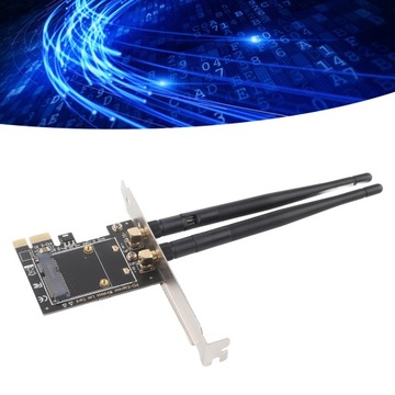 Переходник mini pci e на pci e с 2 антеннами для PCI Express половинного размера