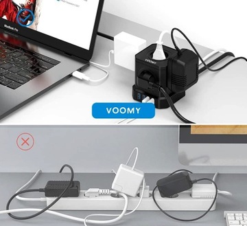 БЛОК ИСТОЧНИКА ПИТАНИЯ, ЗАЩИТНАЯ НАСТРОЙКА 9 в 1, 5 РАЗЪЕМОВ + 4 ПОРТА USB