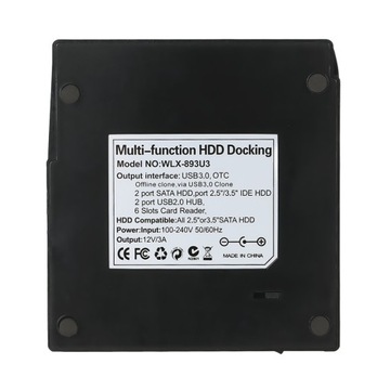ДОК-СТАНЦИЯ ДВОЙНОЙ USB 3.0 2.5/3.5 IDE SATA