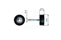 Купити Gates t36772 ролик напрямна / напрямна, ремінь клиновий зубчастий, фото thumb