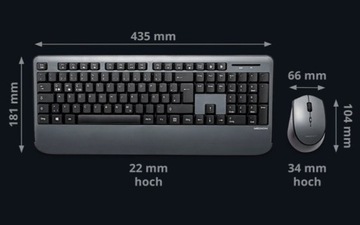 НАБОР БЕСПРОВОДНОЙ QWERTY-КЛАВИАТУРЫ БЕСПРОВОДНАЯ МЫШЬ MEDION BLUETOOTH