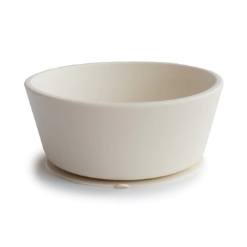 Mushie Silicone Bowl с всасывающей чашкой слоновой кости