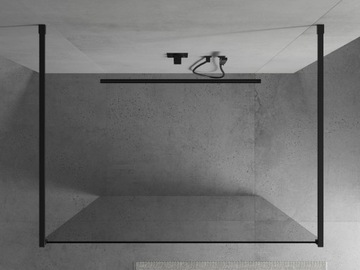 MEXEN KYOTO ОТДЕЛЬНО СТОЯЩАЯ ДУШЕВАЯ СТЕНКА 140 x 200 CM ЧЕРНАЯ, стекло 8 мм