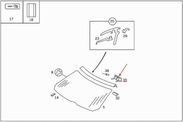 НОВЫЙ ОРИГИНАЛЬНЫЙ КРОНШТЕЙН ПОКРЫТИЯ MERCEDES S-CLASS W140 A1406710078