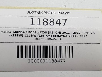 фото thumb №11, Крило правий перед mazda cx-5 i 2016 41v червоний